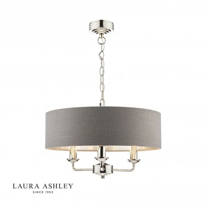  Sorrento 3 Light Pendant Light, Polished Nickel