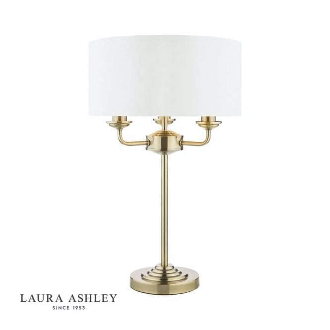  Sorrento 3 Light Table Lamp Brass