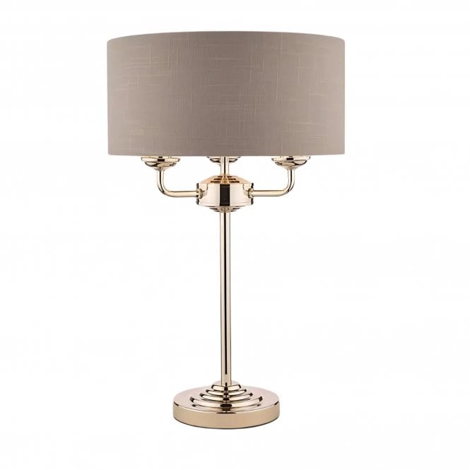  Sorrento 3 Light Table Lamp Polished Nickel