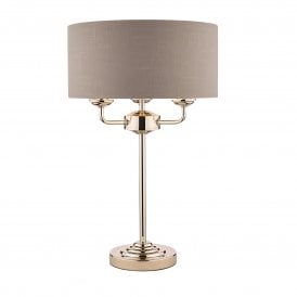 Laura Ashley Sorrento 3 Light Table Lamp Polished Nickel