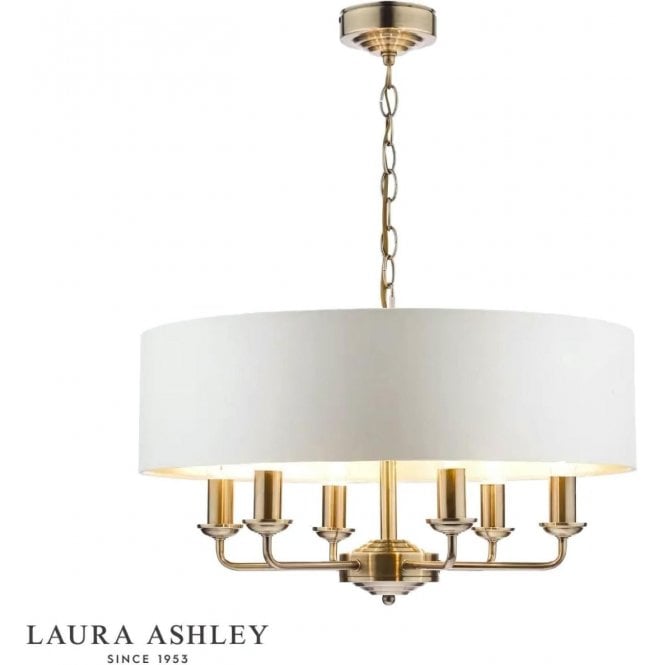  Sorrento 6 Light Pendant Light, Brass