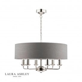 Laura Ashley Sorrento 6 Light Pendant Light, Polished Nickel