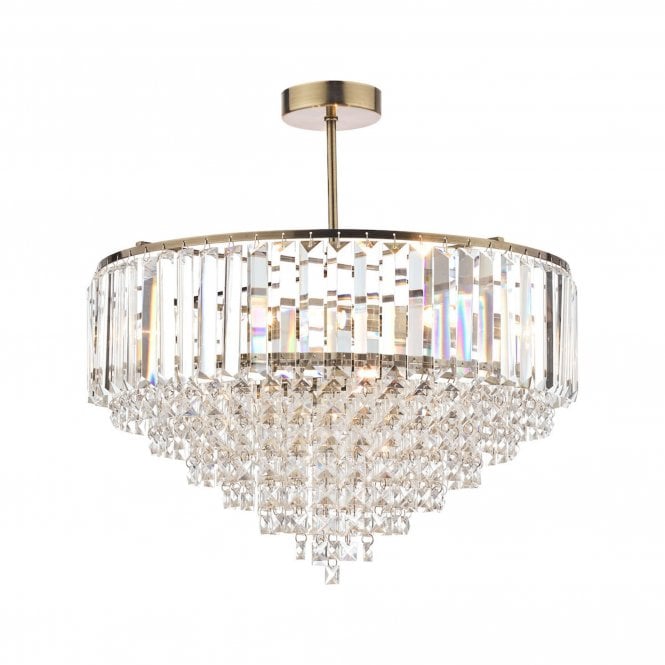  Vienna 9 Light Crystal Pendant Light Polished Chrome