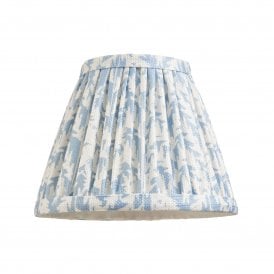Leaf 16cm Tapered Fabric Shade, Shell Bay Blue Leaf