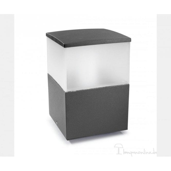 Leds C4 Cubik 10-9386-Z5-M3 Urban Grey Satin Polycarbonate Glass Pedestal Light