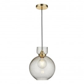 Lightplan Collection Alchemy Clear Bubble Glass Pendant Light