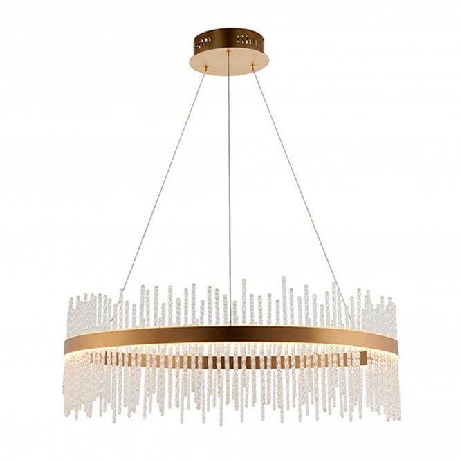  Aura Glass Rod Large Pendant, Gold