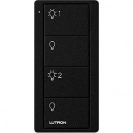 Lutron Pico 4 Button Keypad On / Off / Dim Level 1  / Dim Level 2 Black