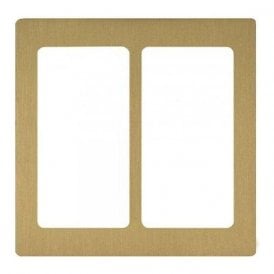 Lutron Pico Wall Faceplate 2 Gang Wireless Dual Opening Satin Brass