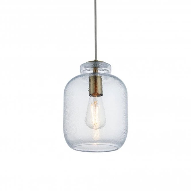 Lyra Pendant Light, Textured Glass