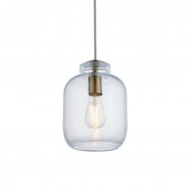 Lyra Pendant Light, Textured Glass