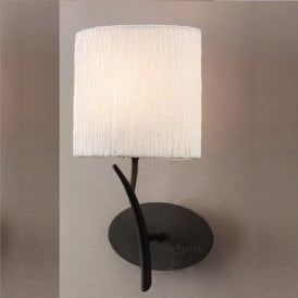 Mantra Eve M1154 Anthracite Single Lamp Wall Light with White Shade