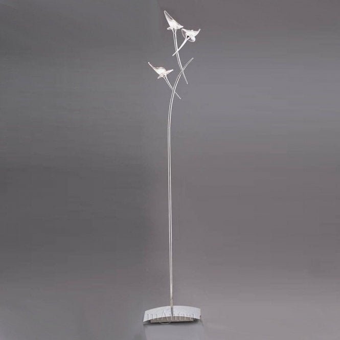 Mantra Flavia M0314 Polished Chrome Three Light Floor Lamp