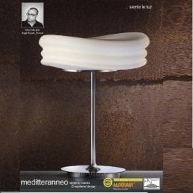 Mantra Mediterraneo M3626 Polished Chrome Opal Twin Lamp Large Table Lamp