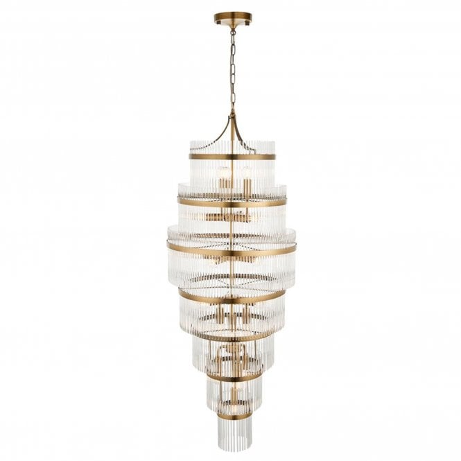 Marietta Grand 21lt Tiered Pendant Light, Glass