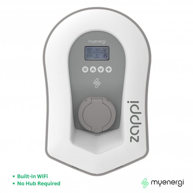 myenergi Zappi 7kW Single Phase Untethered EV Charger White, WIFI/ENET