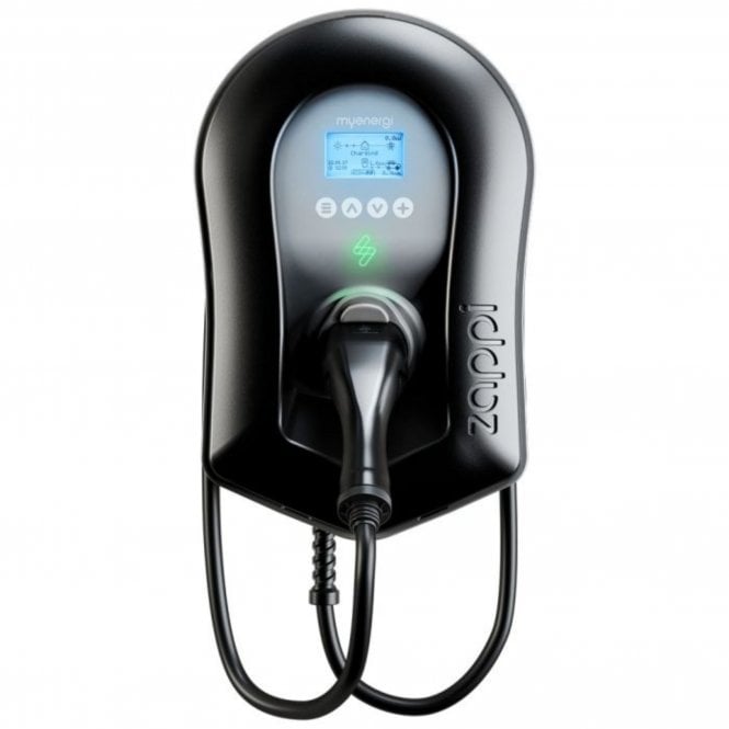 myenergi Zappi EV Charger 7KW 22W Multiphase Tethered, Black
