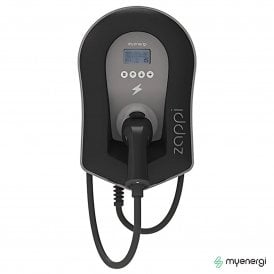 myenergi Zappi Smart EV Charger 7KW Tethered, Black