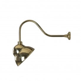 Novo Vintage Swan Neck Sign Wall Light IP23, Polished Brass