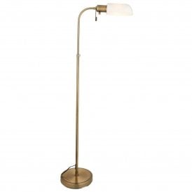 Pharmacy Reader Floor Lamp, Brass