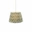 Eltham & Ikat 40cm Pendant Light, Muted Green & Aged Brass