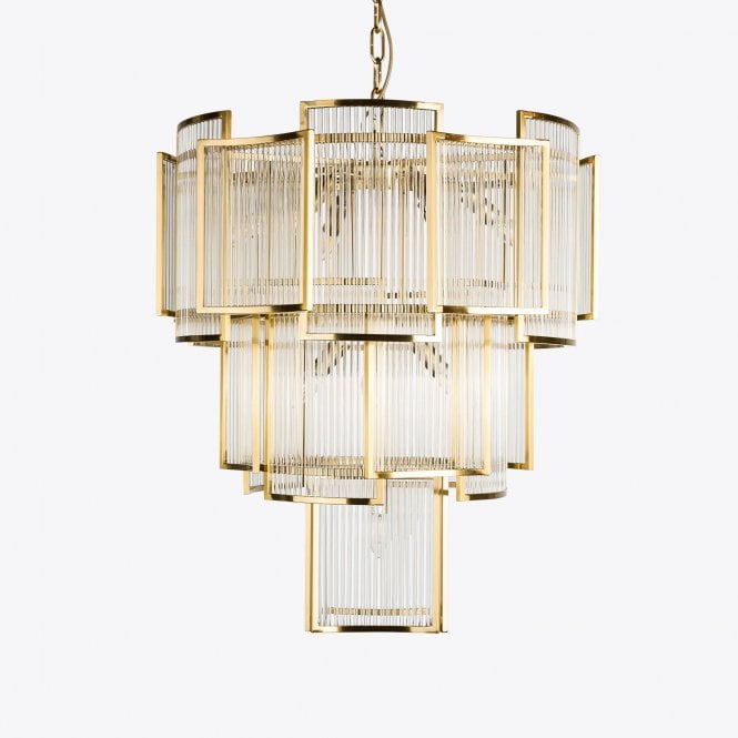  Monte Carlo Grande Brass Chandelier 11 Light 680mm