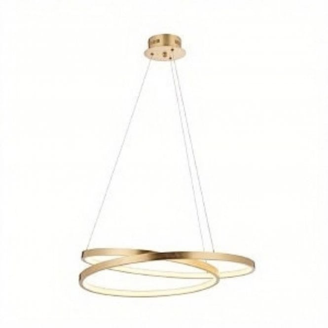 Scribble Ring LED Pendant Light, Gold Leaf, 55cm