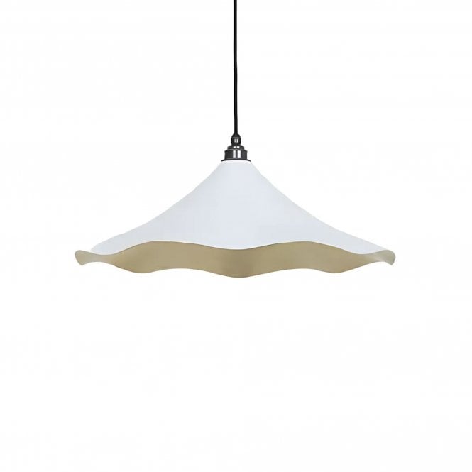 Smooth Brass Flora Pendant in Birch