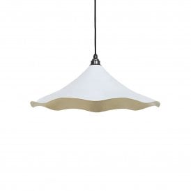 Smooth Brass Flora Pendant in Birch