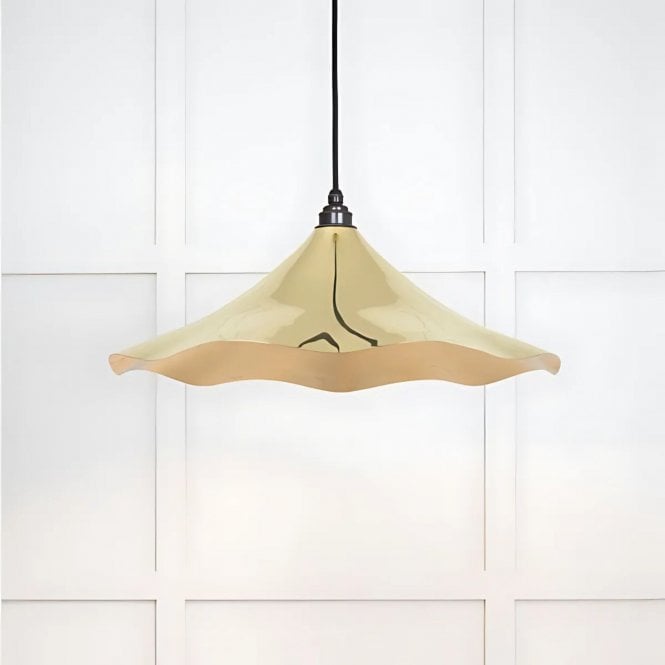 Smooth Brass Flora Pendant