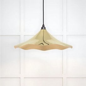 Smooth Brass Flora Pendant