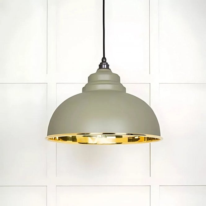 Smooth Brass Harborne Pendant Light in Tump
