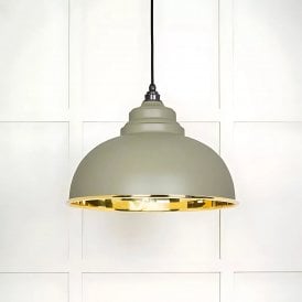 Smooth Brass Harborne Pendant Light in Tump
