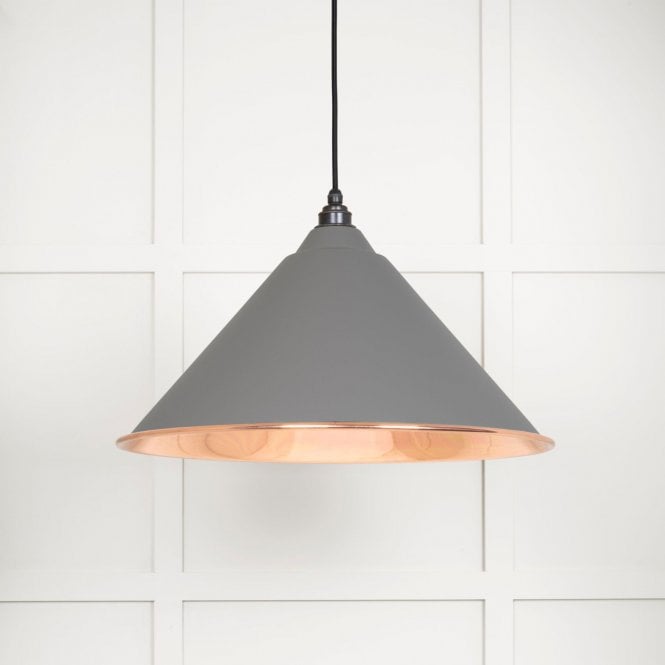 Smooth Copper Hockley Pendant Light in Bluff