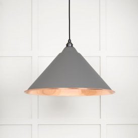 Smooth Copper Hockley Pendant Light in Bluff