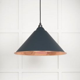 Smooth Copper Hockley Pendant Light in Soot