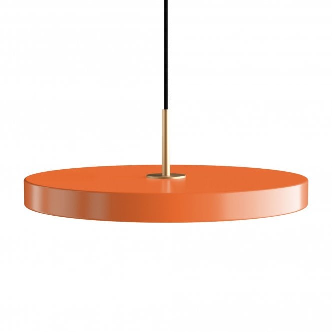 Umage Asteria Plus Pendant Light, Medium, Nuance Orange, Brass Top