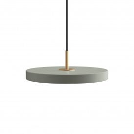 Umage Asteria Plus Pendant Light, Mini, Nuance Olive, Brass Top