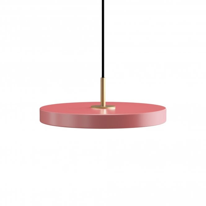Umage Asteria Plus Pendant Light, Mini, Nuance Rose, Brass Top