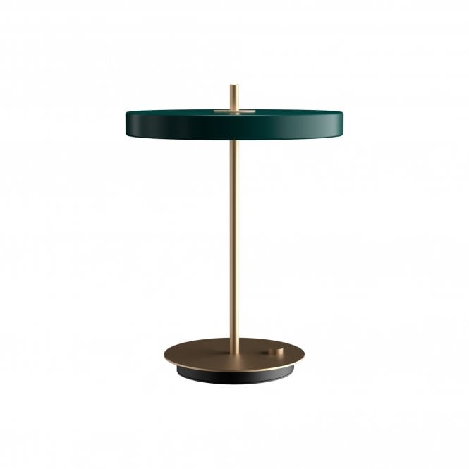 Umage Asteria Table Lamp, Forest Green & Brass