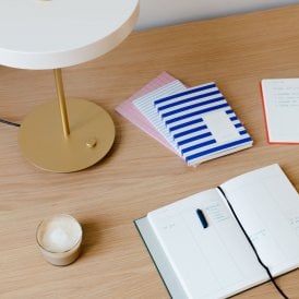 Umage Asteria Table Lamp, Pearl White & Brass