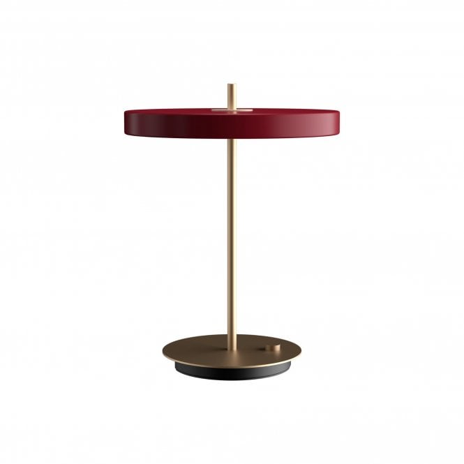 Umage Asteria Table Lamp, Ruby Red & Brass