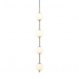 Umage Audrey Four Globe Pendant Light, Brass