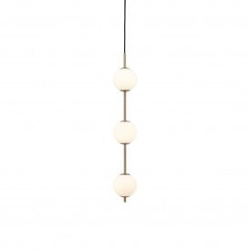 Umage Audrey Three Globe Pendant Light, Brass