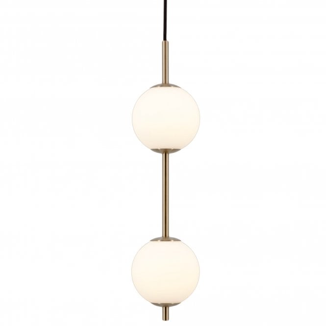 Umage Audrey Two Globe Pendant Light, Brass