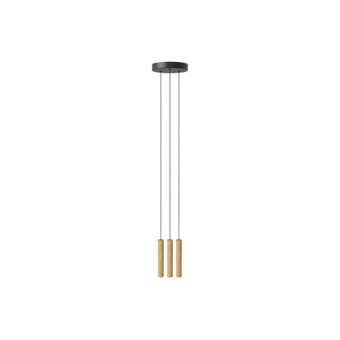 Umage Chimes Short Cluster 3 Pendant Light, Oak