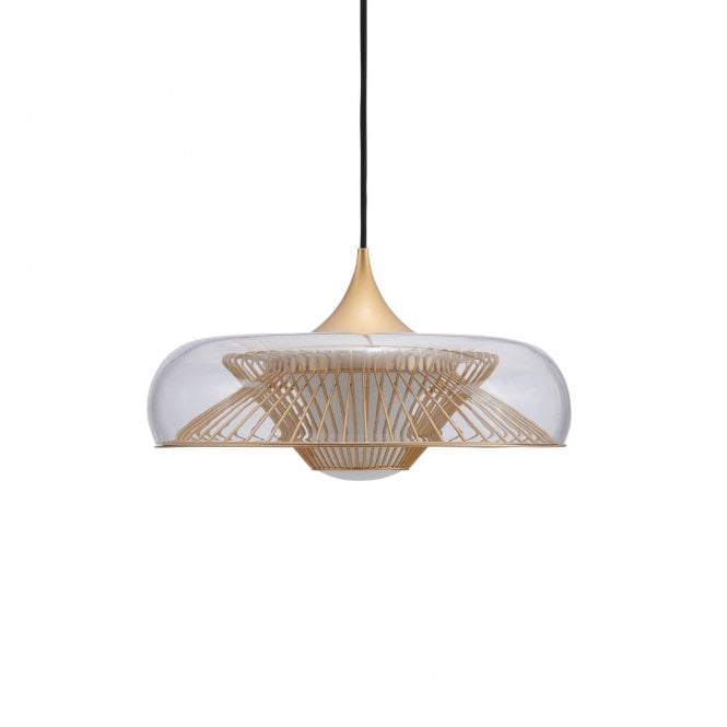 Umage Chordis Pendant Lampshade, Glass & Polished Brass