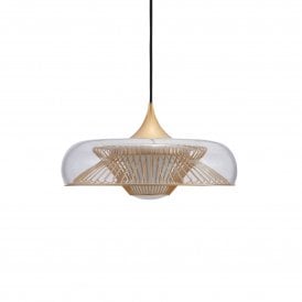 Umage Chordis Pendant Lampshade, Glass & Polished Brass