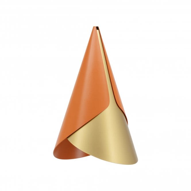 Umage Cornet Nuance Pendant Lamp Shade, Orange & Brass