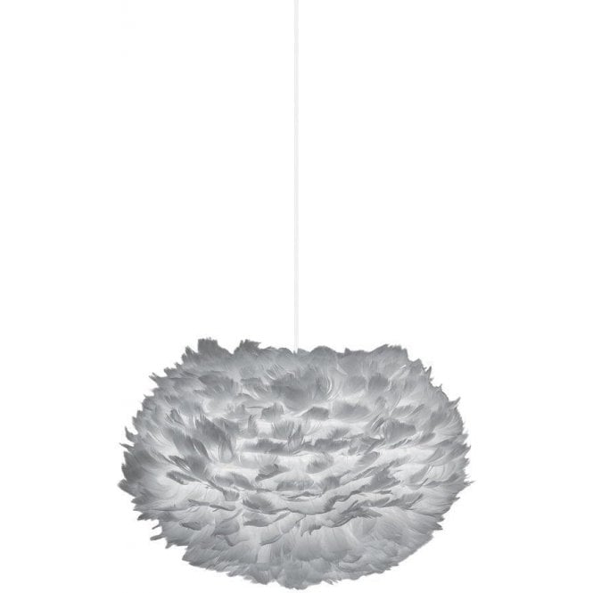 Umage Medium Eos Lampshade Natural Goose Feather Light Grey
